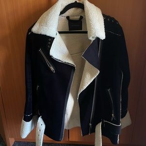 BLANK NYC Black Faux Fur Jacket